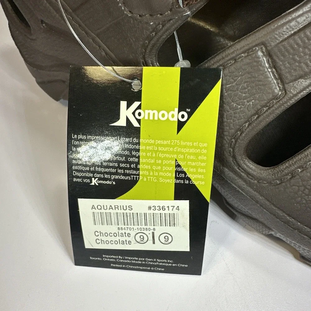 Komodo✨ Aquarius Shoes 336174✨NWT✨Waterproof✨Lightweight✨Chocolate Brown ✨Sz‎ 9